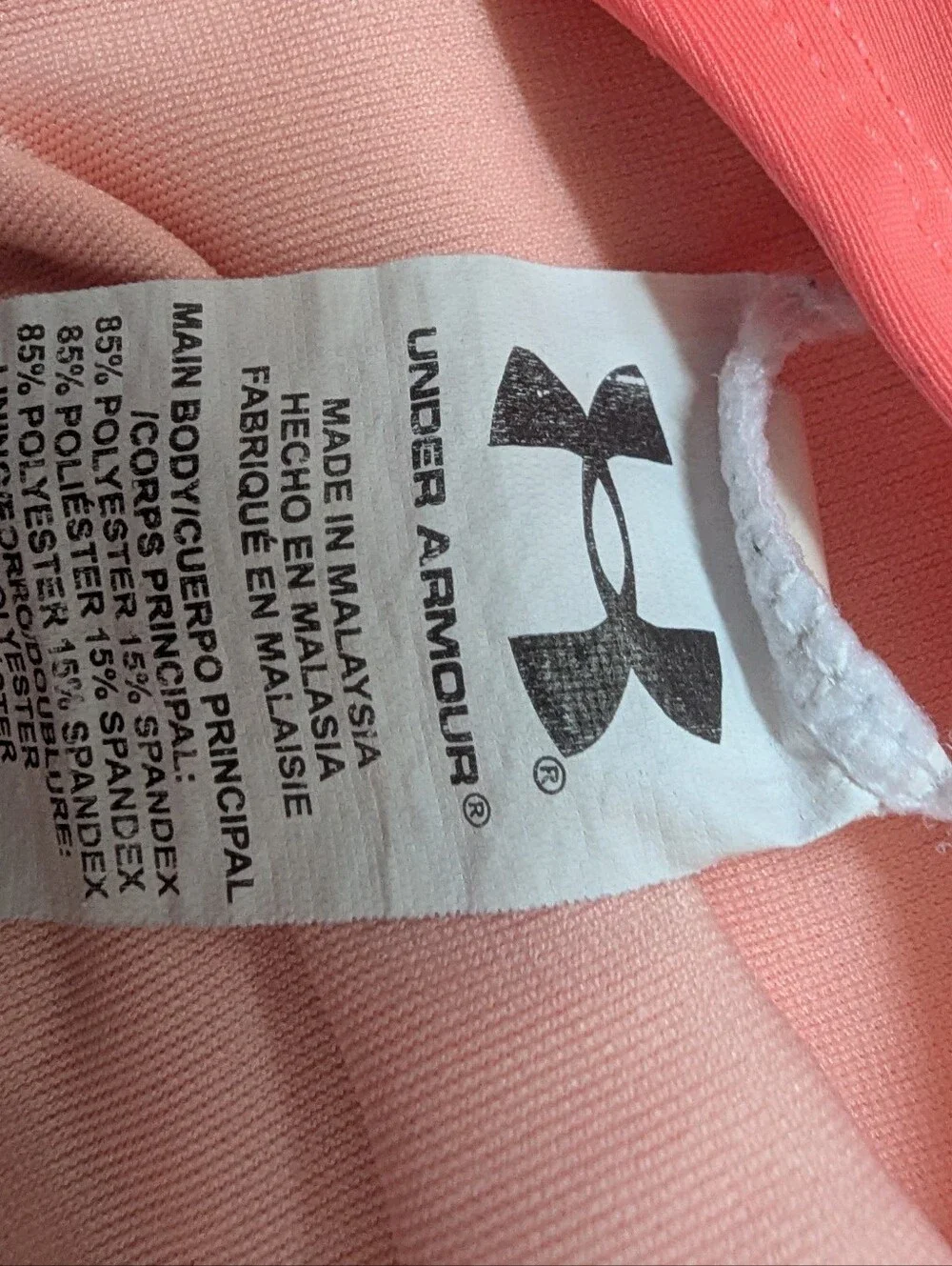 Under Armour Coral-Pink Girls' Racerback One-Piece Swimsuit Size 4Y